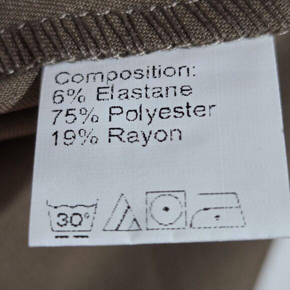 Dazy Tan Beige Contrast Collar Midi Shirt Dress Size L Long Sleeve Rayon Blend - Picture 4 of 10